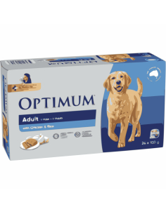 Optimum Chicken & Rice Svmp Dog Food 100g x 24